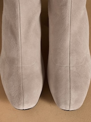 Russell & Bromley Grey Harrington Short Block Heel Sock Boots - Image 7 of 7