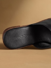 Russell & Bromley Black Brook Cork Platform Mules - Image 5 of 7
