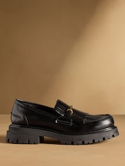 Russell & Bromley Black Mossley Fringe Loafers - Image 2 of 7