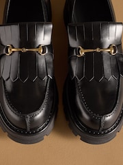 Russell & Bromley Black Mossley Fringe Loafers - Image 7 of 7