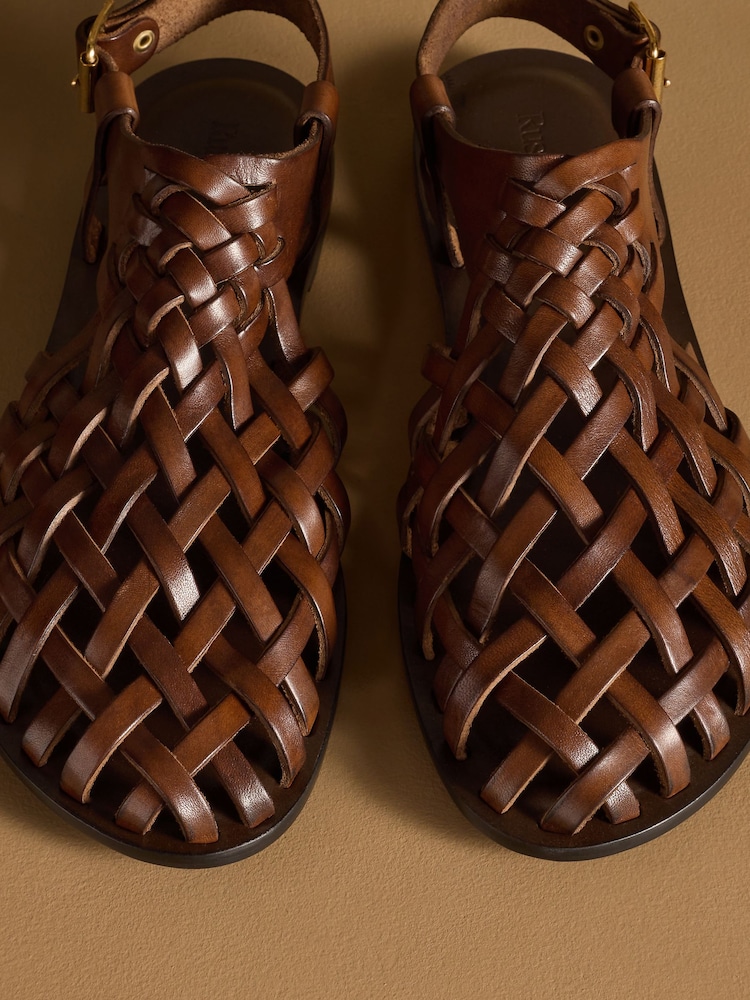 Russell & Bromley Brown Whitle Lattice Fisherman Sandals - Image 7 of 7 Russell & Bromley Brown Whitle Lattice Fisherman Sandals - Image 7 of 7