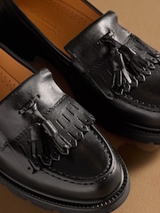 Russell & Bromley Black Dorchester Tassel Loafers - Image 4 of 7