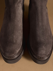 Russell & Bromley Brown Mystic Tall Chunky Chelsea Knee High Boots - Image 7 of 7