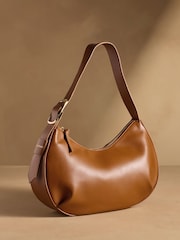 දුඹුරු - Russell & Bromley Sutton Medium Oval Shoulder Bag - 5න් 1 වන රූපය