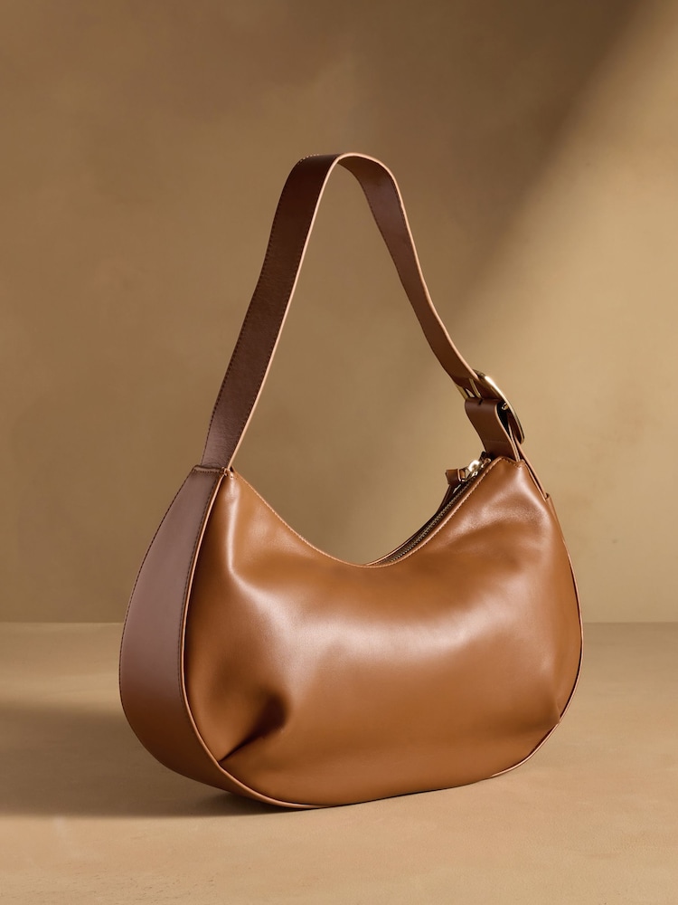 දුඹුරු - Russell & Bromley Sutton Medium Oval Shoulder Bag - 5න් 2 වන රූපය