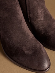 Russell & Bromley Brown Kicking Slim Ankle Boots - Image 4 of 7