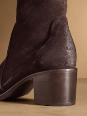 Russell & Bromley Brown Kicking Slim Ankle Boots - Image 6 of 7