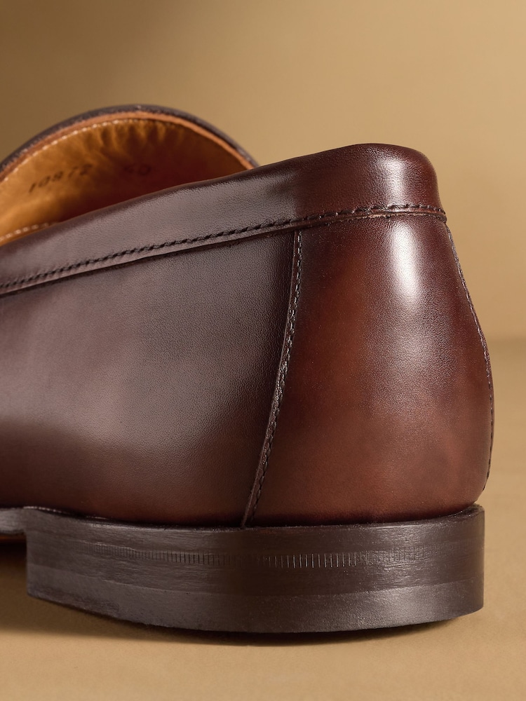 Russell & Bromley Brown Leather Shoes Loafers Men\'s size 45 Buy Russell & Bromley Brown Farley Smooth Snaffle Loafers  main image 4