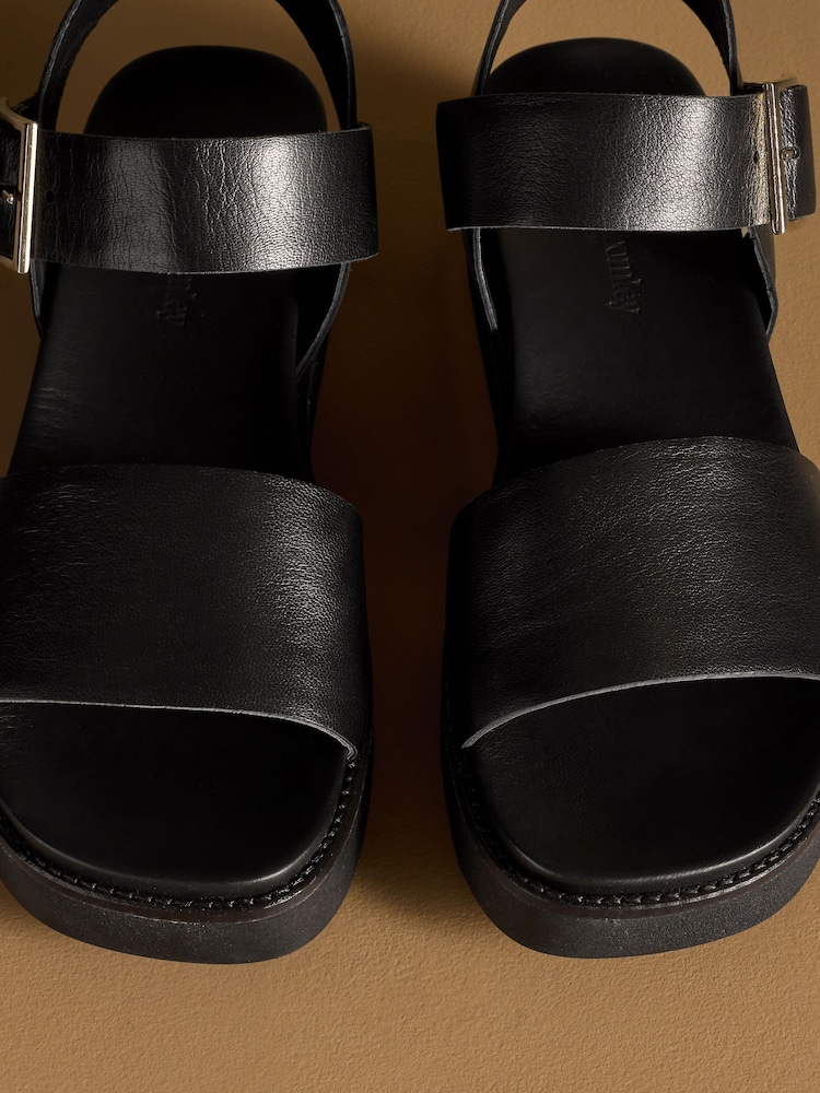 Russell & Bromley Black Boston Flatform Sandals - Image 7 of 7 Russell & Bromley Black Boston Flatform Sandals - Image 7 of 7