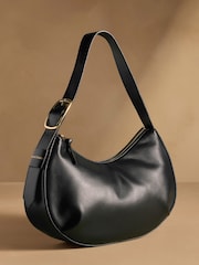 කළු - Russell & Bromley Sutton Medium Oval Shoulder Bag - 6න් 1 වන රූපය