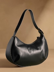 කළු - Russell & Bromley Sutton Medium Oval Shoulder Bag - 6න් 2 වන රූපය