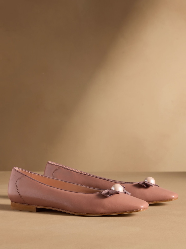 Russell & Bromley Neutral Carden Ballet Flats - Image 1 of 7