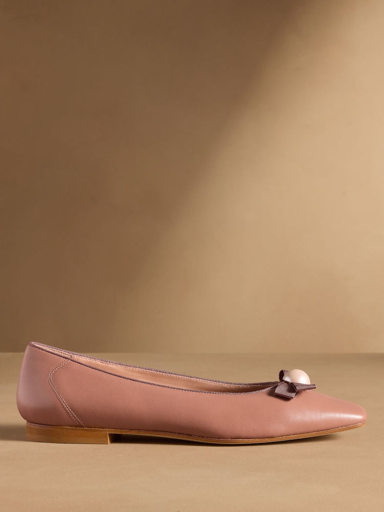 Russell & Bromley Neutral Carden Ballet Flats - Image 2 of 7