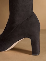 Russell & Bromley Black Hale Tall Stretch Knee High Sock Boots - Image 5 of 6