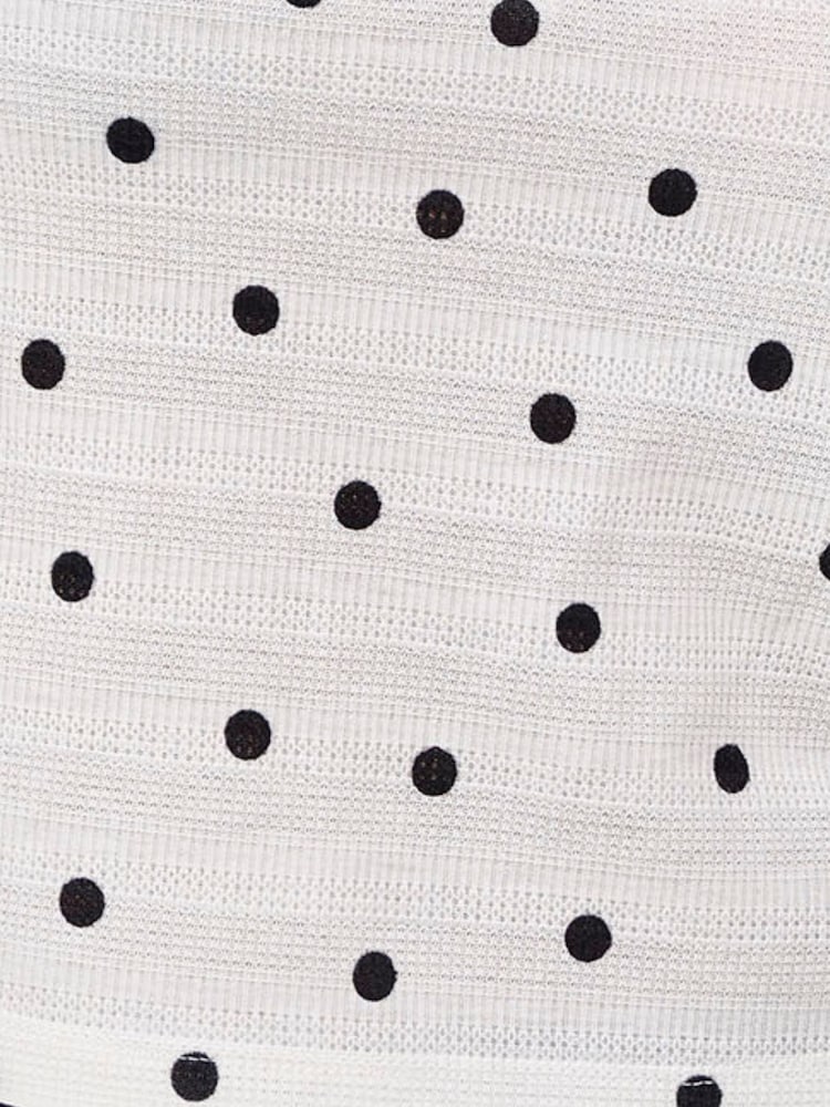 Loungeable Polka Dot Ribbed Button Top And Boxer Shorts Pyjama Set - Bild 4 von 4 Loungeable Polka Dot Ribbed Button Top And Boxer Shorts Pyjama Set - Bild 4 von 4