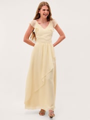 Monsoon Yellow Indi Tie-Back Prom Dress - Image 1 of 4