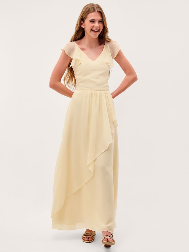 Monsoon Yellow Indi Tie-Back Prom Dress - Image 1 of 4