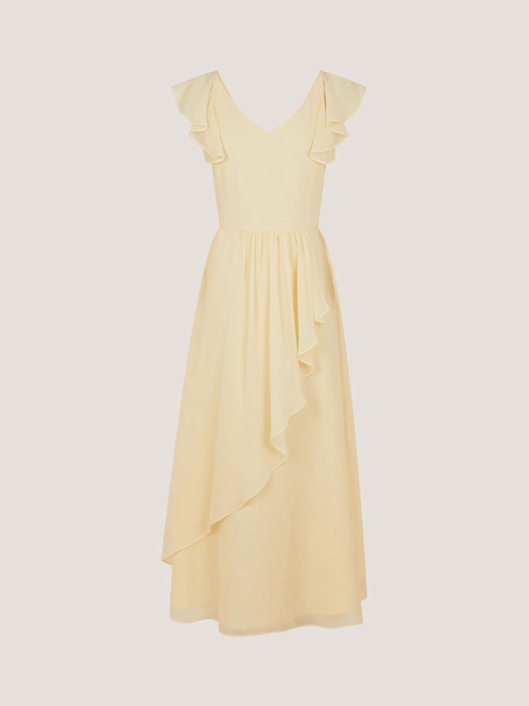 Monsoon Yellow Indi Tie-Back Prom Dress - Image 2 of 4