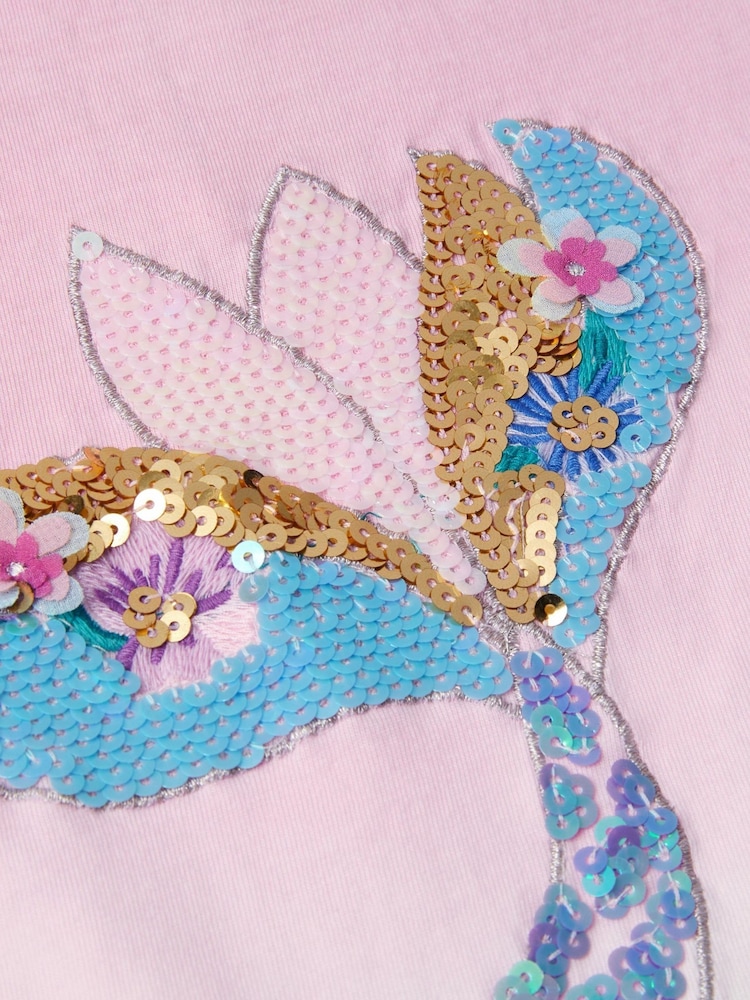 Monsoon Pink Mermaid Ombré T-Shirt - Image 3 of 3