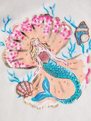 Monsoon Cream Mermaid Beaded T-Shirt - Image 3 of 3