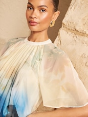 Love & Roses Ivory Shadow Floral Shell Top - Image 5 of 5