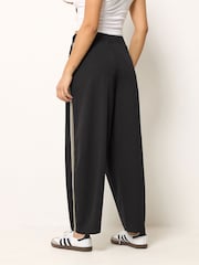 PixieGirl Petite Black Satin Side Stripe Barrel Trousers - Image 3 of 5