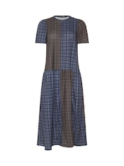 PixieGirl Petite Blue Check Midaxi Dress - Image 5 of 5