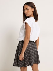 PixieGirl Petite Brown Check Mini Skirt - Image 3 of 5