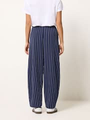 PixieGirl Petite Blue Pinstripe Barrel Trousers - Image 3 of 4
