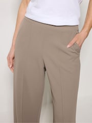 M&Co Natural Petite Twill Pintuck Trousers - Image 4 of 5