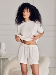 Chelsea Peers Natural LuxeComfort Scuba Side Split Shorts - Image 1 of 8