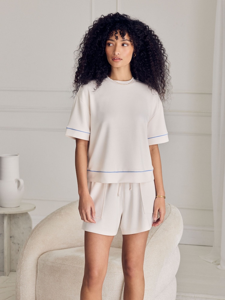 Chelsea Peers LuxeComfort Scuba Short Sleeve Sweatshirt - Imagen 1 de 7