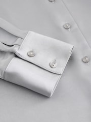 Silver Satin Long Sleeve Shirt - Image 7 of 8