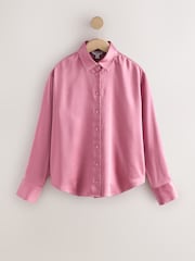 Pink Satin Long Sleeve Shirt - Image 4 of 7