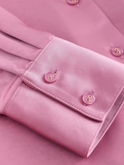 Pink Satin Long Sleeve Shirt - Image 7 of 7