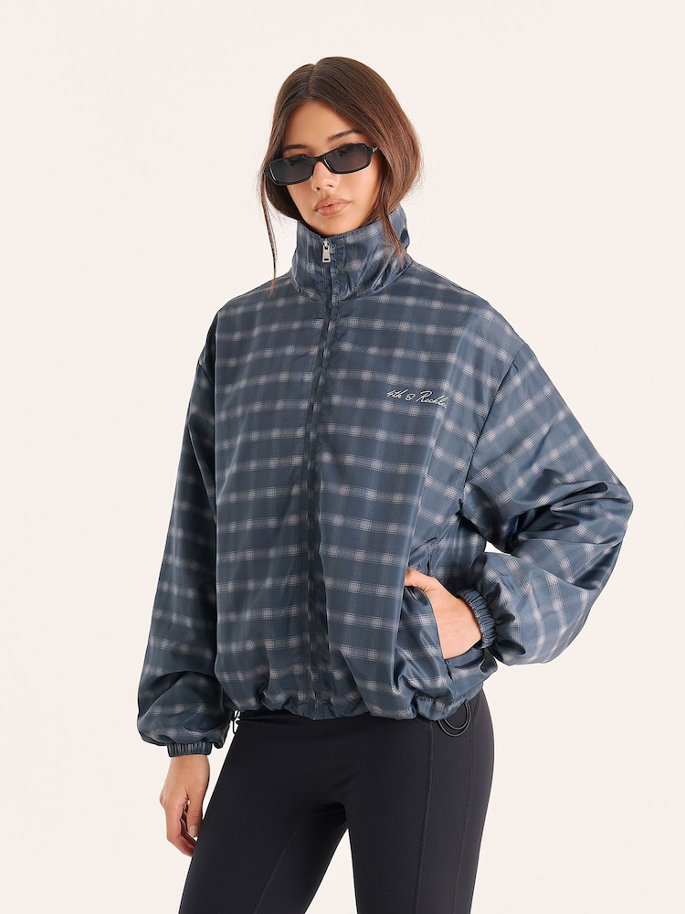 4th & Reckless Kariert Trichterkragen-Bomberjacke - Bild 1 von 5