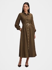 Forever New Evelyn Seam Detail Midi Dress Contains Linen - Bilde 1 av 4