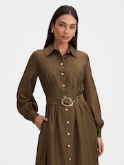 Forever New Evelyn Seam Detail Midi Dress Contains Linen - Bilde 3 av 4