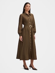 Forever New Evelyn Seam Detail Midi Dress Contains Linen - Bilde 4 av 4