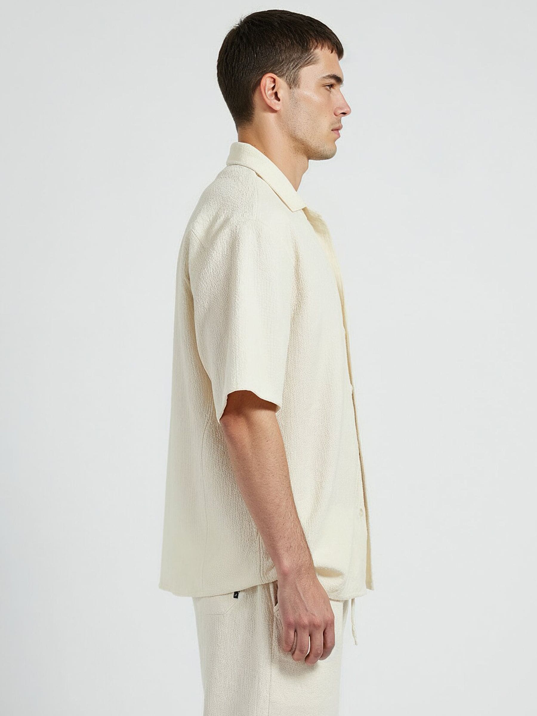 Buy Religion Cream Crinkle S/S Shirt from Next USA