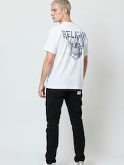 Religion White Dripping Skull T-Shirt - Image 4 of 4