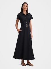 Forever New Blue Elora Crepe Shirt Dress - Image 4 of 4