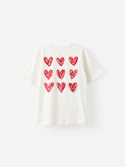 Cotton On White Poppy Oversize Graphic Print T-Shirt - Image 2 of 3