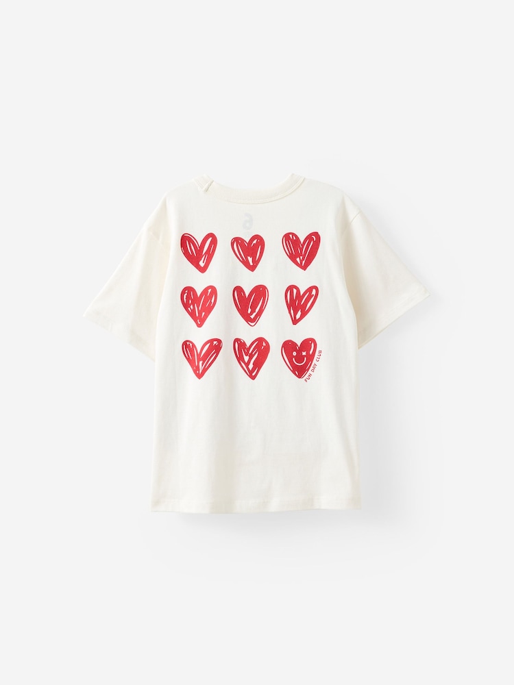 Cotton On White Poppy Oversize Graphic Print T-Shirt - Image 2 of 3