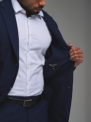 Tailored Athlete Blue Muscle Fit Tech Suit Jacket - Image 6 of 7