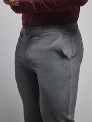 Tailored Athlete Grey Muscle Fit Essential Trousers - Image 5 of 7
