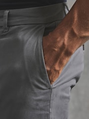 Tailored Athlete Dark Grey Muscle Fit Chino Trousers - Image 6 of 7