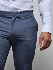 Tailored Athlete Light Blue Muscle Fit Essential Trousers - Image 4 of 7