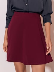 Lipsy Burgundy Red Skater Skirt - Image 2 of 4