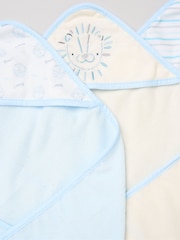 Rock-A-Bye Baby Boutique Baby Blue Hooded Towels And Wash Cloth Set 3 Pack - Image 3 of 3